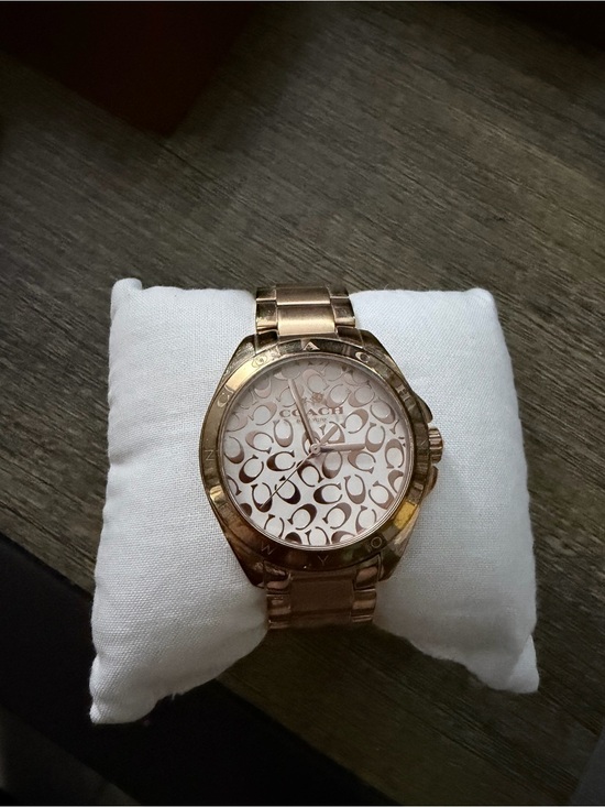 Coach Rose Gold Signature C Women’s Watch with Box – Needs Battery